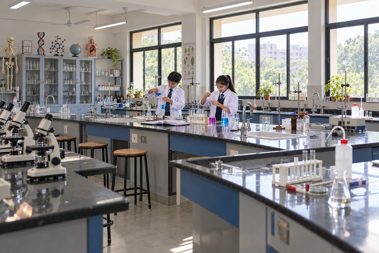 The science laboratory at Sigma Horizon School